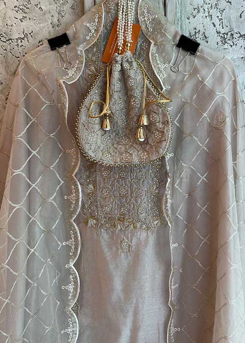 Pure chanderi Unstitched Shirt