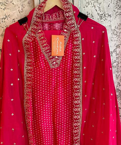 Exquisite Full-Size Unstitched Digital Printed Silk Shirt with Intricate Zari Neckwork