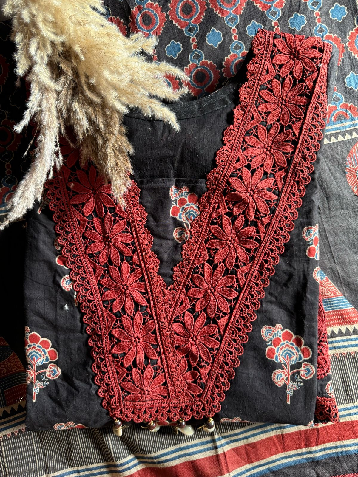 100% Pure organic Cotton suits collection with beautiful Block