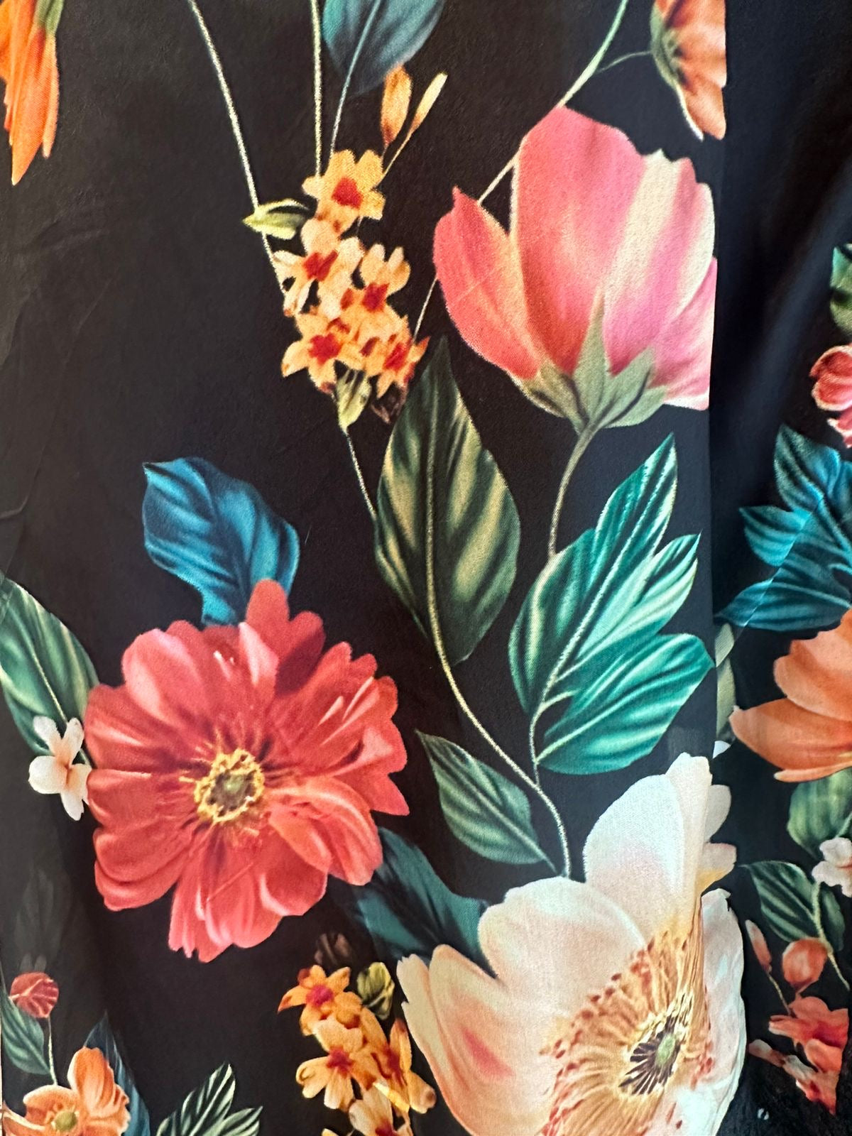 Pure silk shirt with very pretty Nalki handwork done (Neckline)