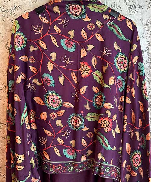 Pure silk Shirt with very pretty Neckwork with zari and thread and sequence