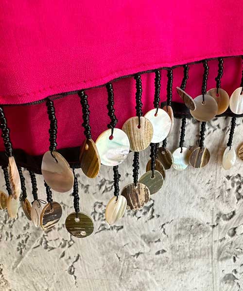 Soft pure chanderi stitched COORD with Very pretty quilted flowers