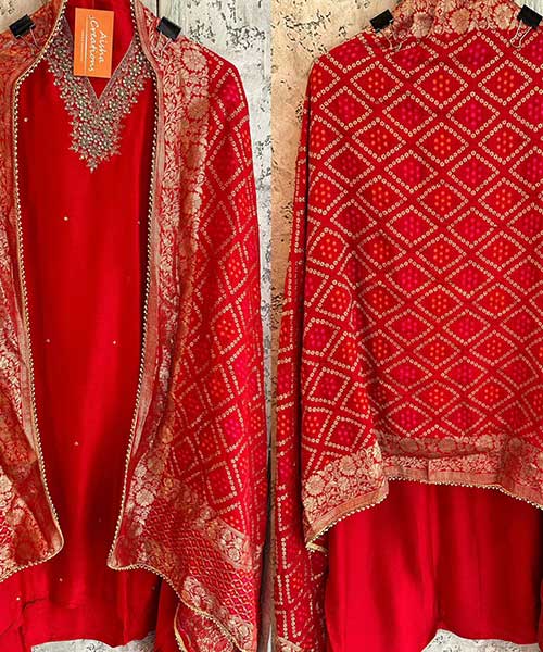 Pure Soft silk Shirt  With original Kundan and zari