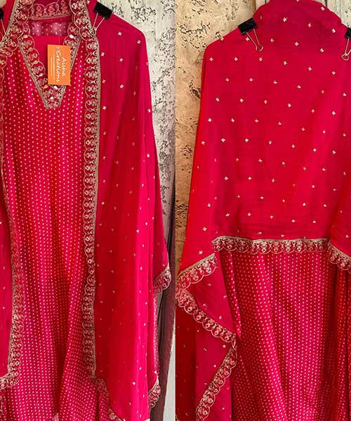 Exquisite Full-Size Unstitched Digital Printed Silk Shirt with Intricate Zari Neckwork