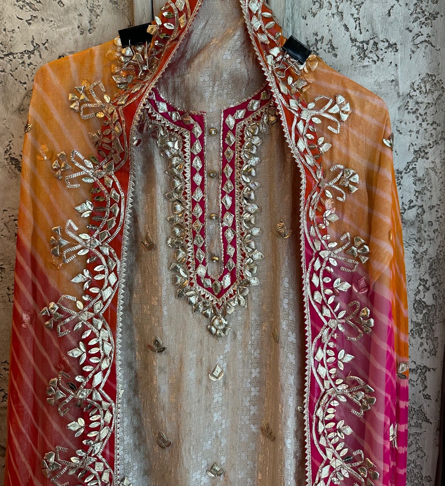 Pure Silk jacquard Unstitched full size shirt