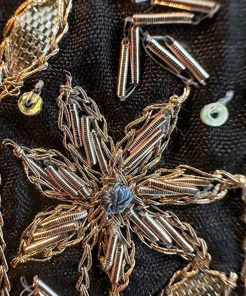 Pure dola silk designer unstitched shirt with beautiful Royal hand embroidery