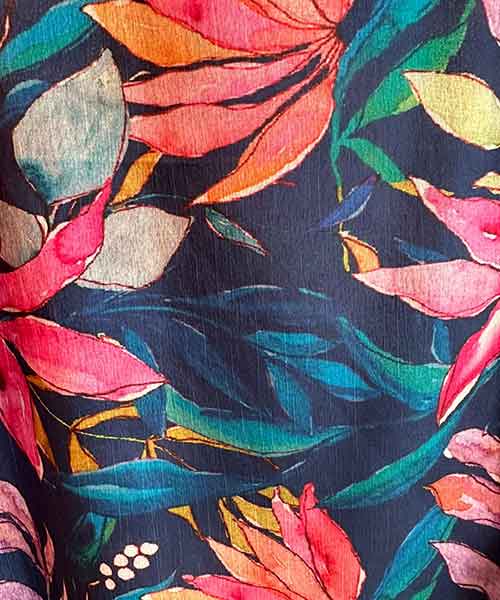 Pure Chinon very bright and nice Digital printed shirt  With very beautiful thread