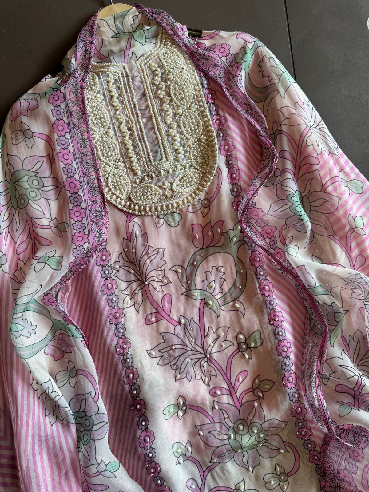 Soft digital printed Organza  The fabric is extraordinary soft and flowy with digital printing