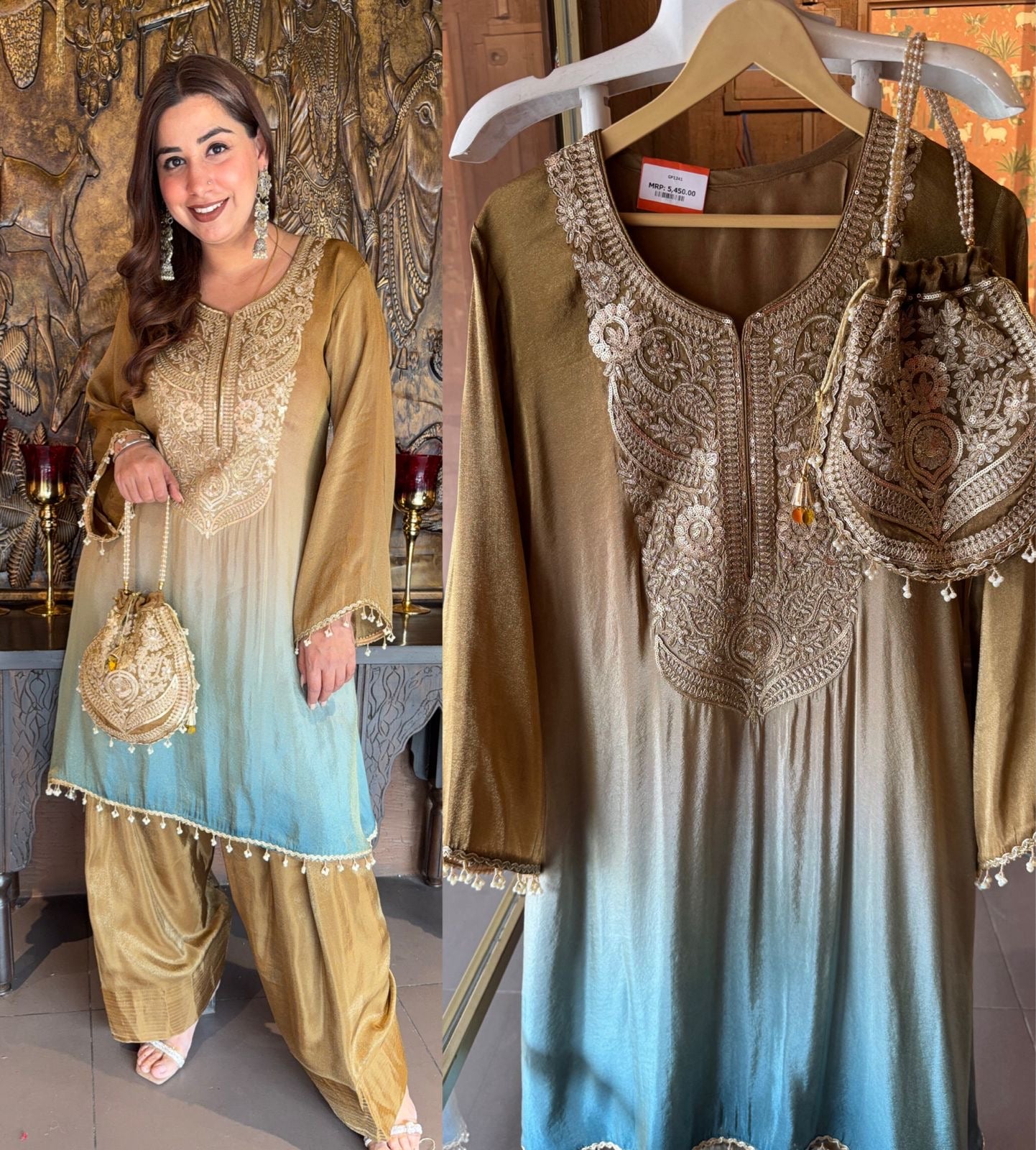 Straight long kurti with a relaxed fit