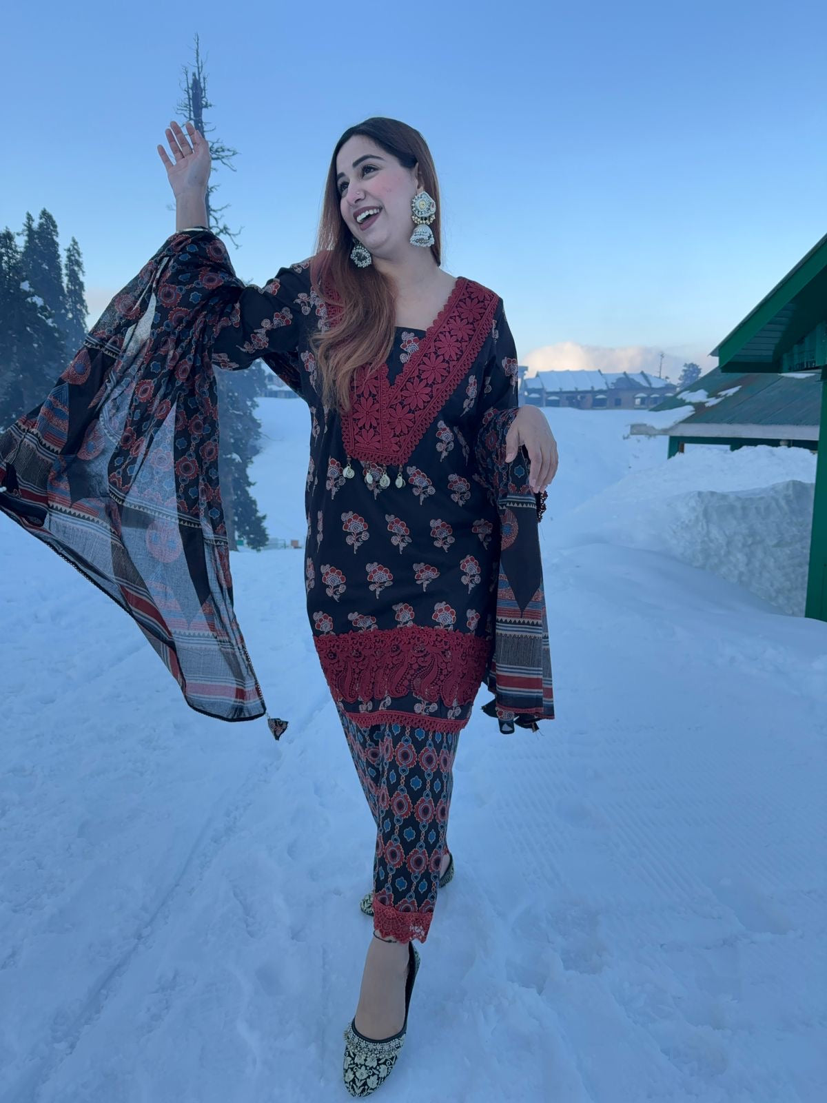 100% Pure organic Cotton suits collection with beautiful Block