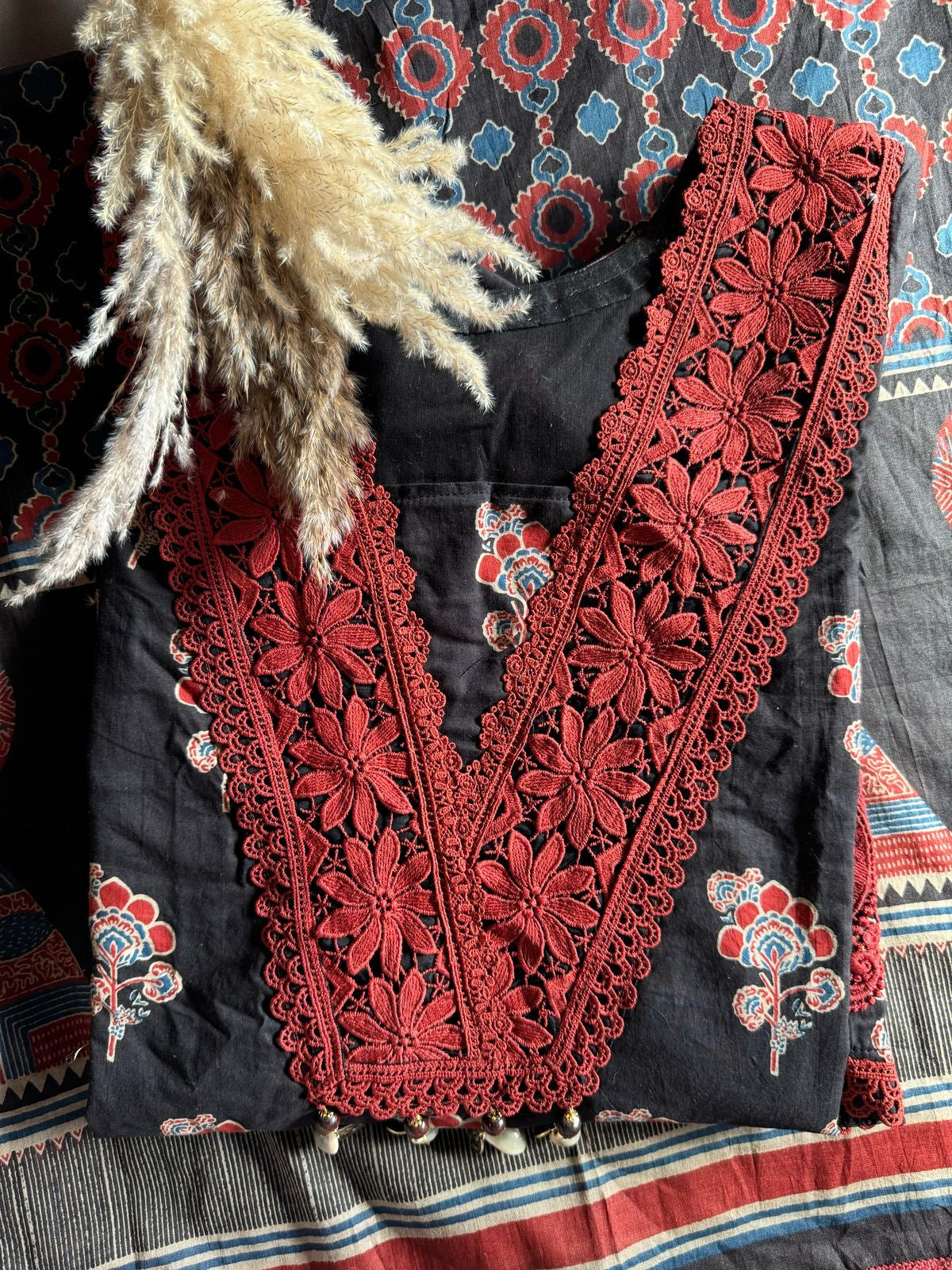 100% Pure organic Cotton suits collection with beautiful Block