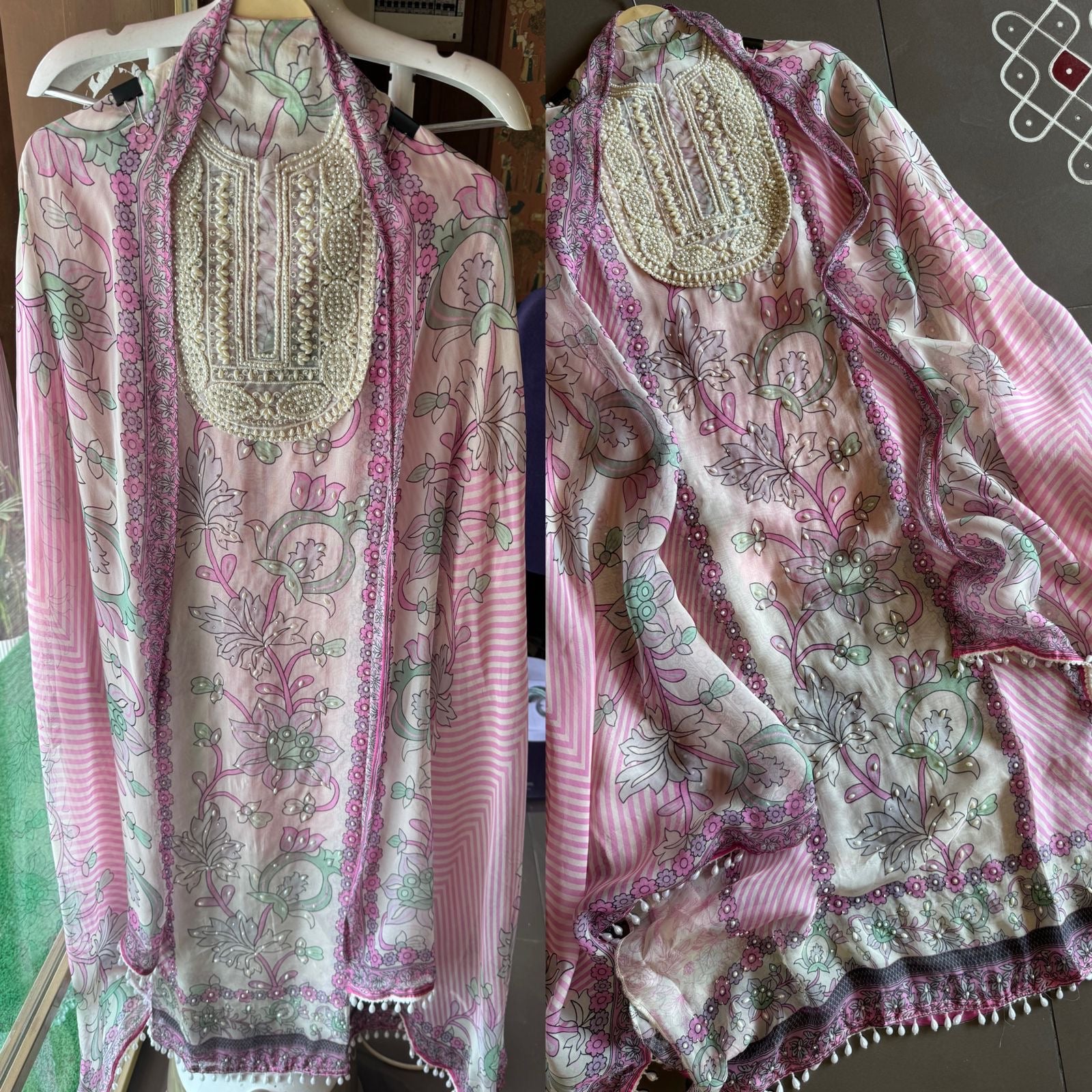 Soft digital printed Organza  The fabric is extraordinary soft and flowy with digital printing