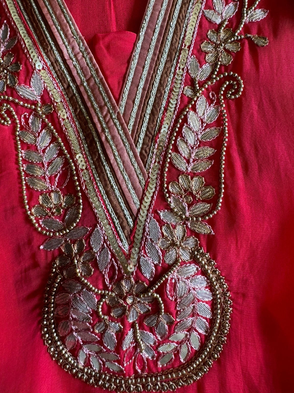 Soft Organza Unstitched Shirt with Beautiful rajwada style