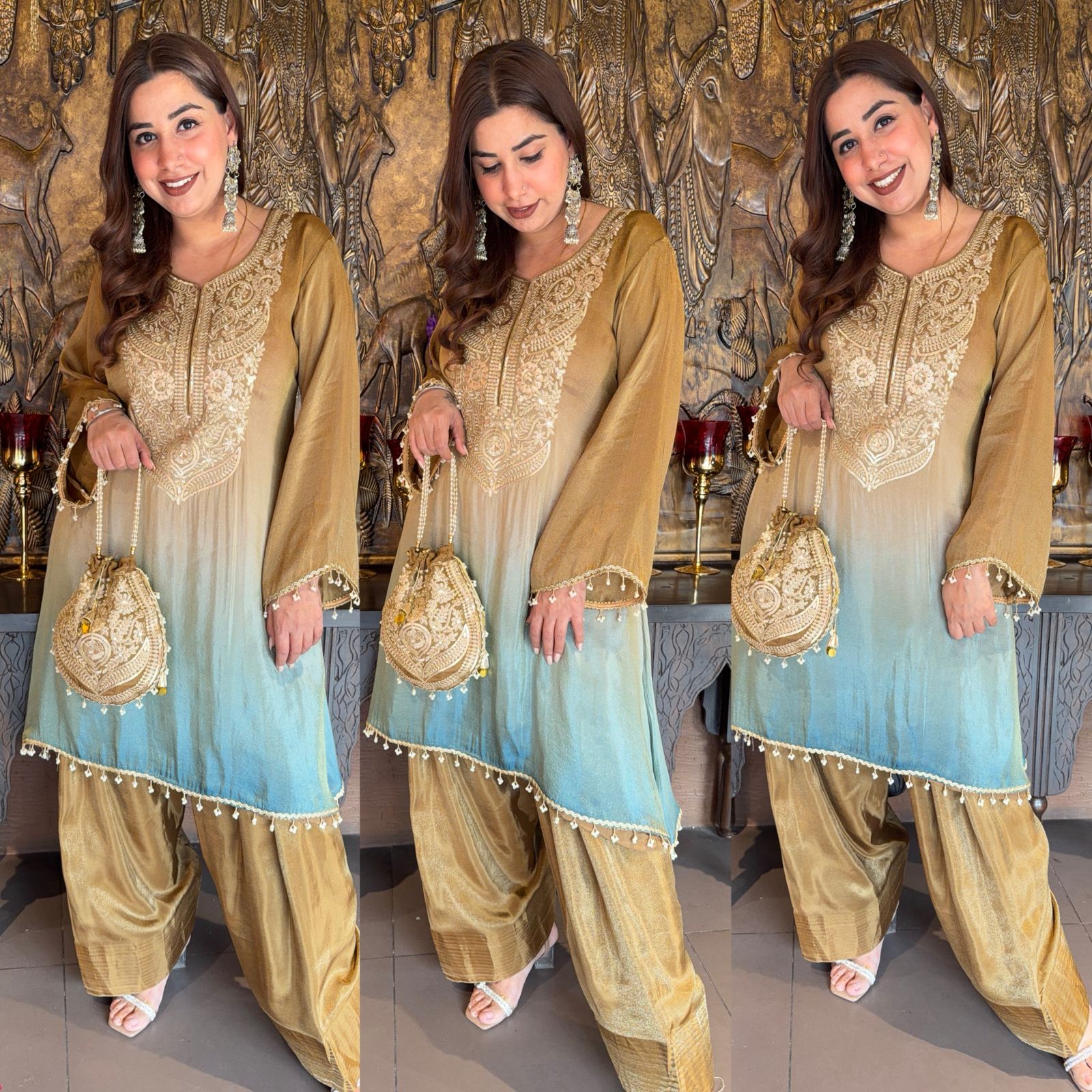 Straight long kurti with a relaxed fit