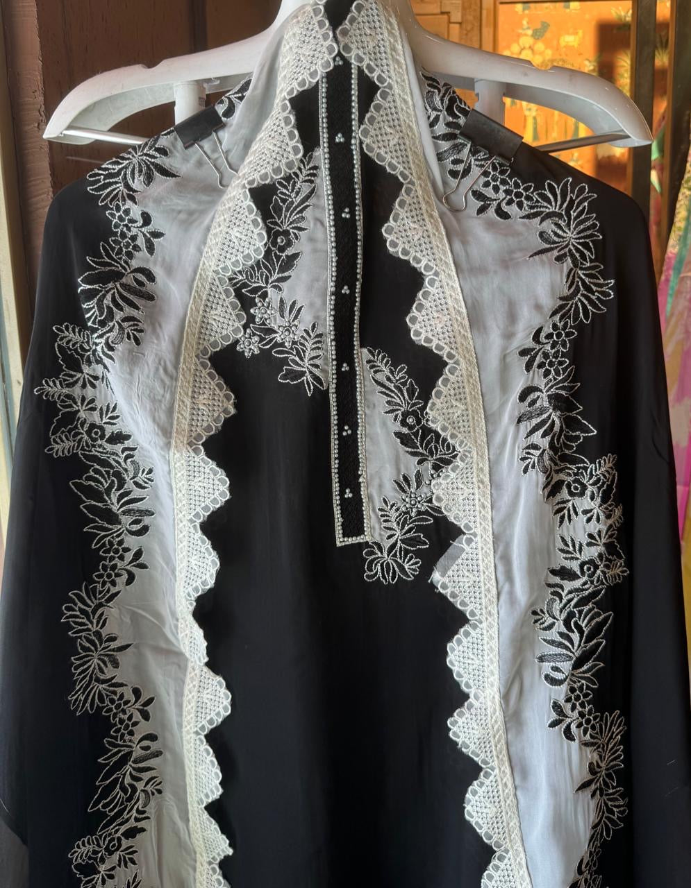 Soft organza Unstitched designer concept shirt with beautiful thread