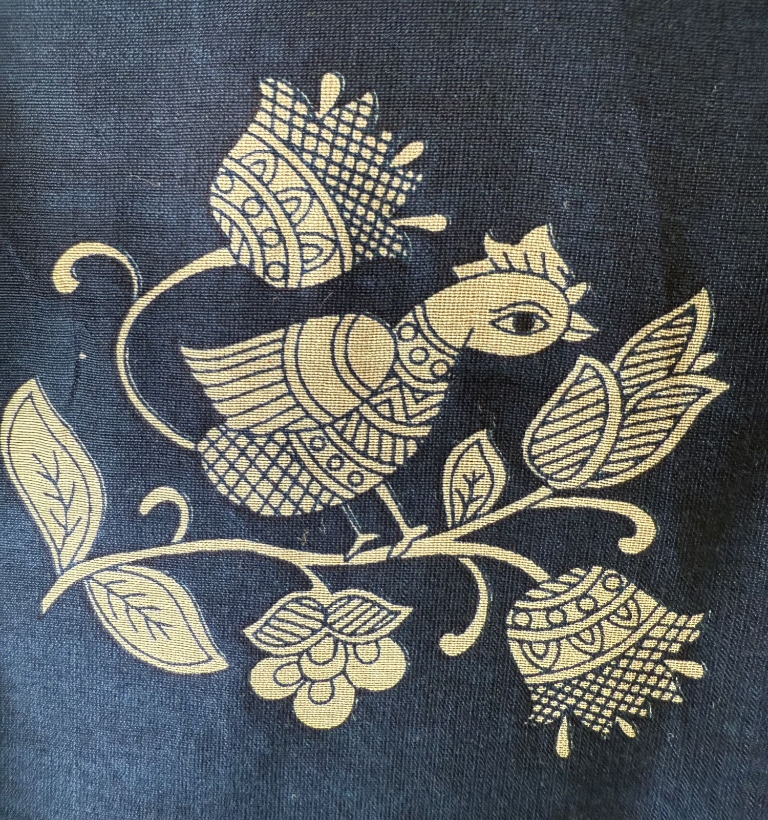 Premium Maheshwari silk unstitched shirt with Kalamkaari