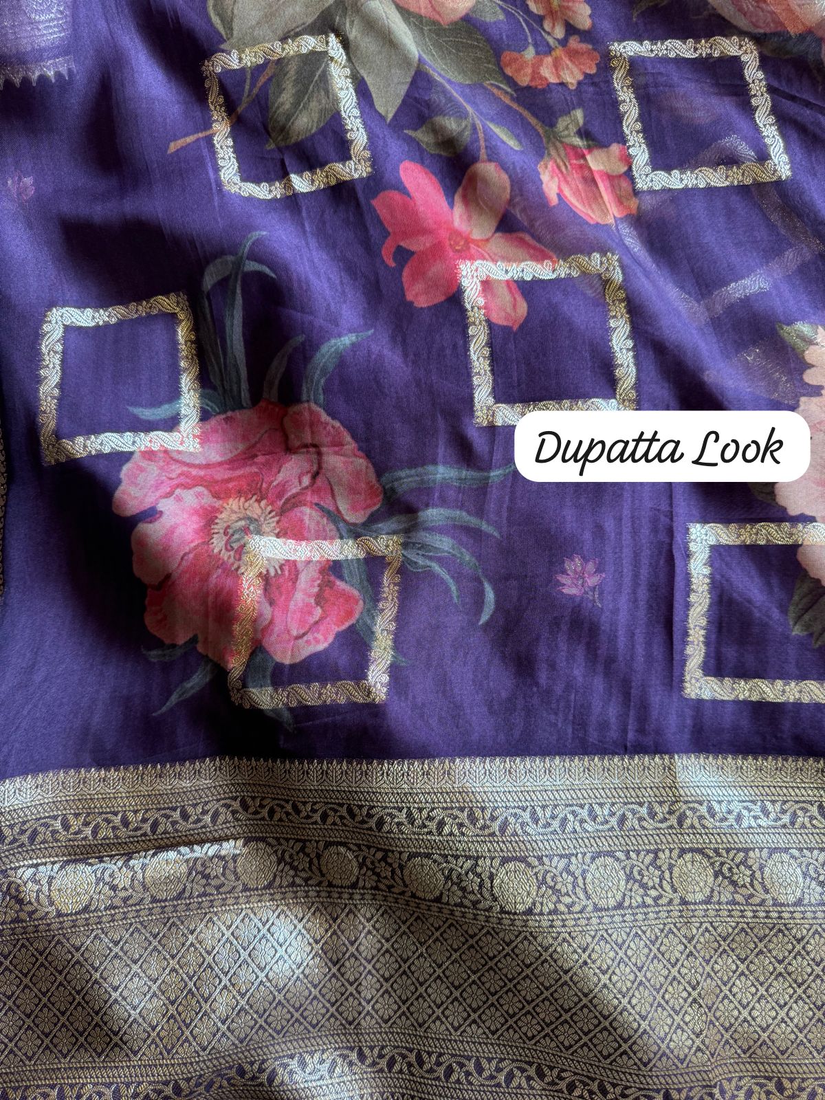 Soft Organza Unstitched Shirt with Beautiful rajwada style