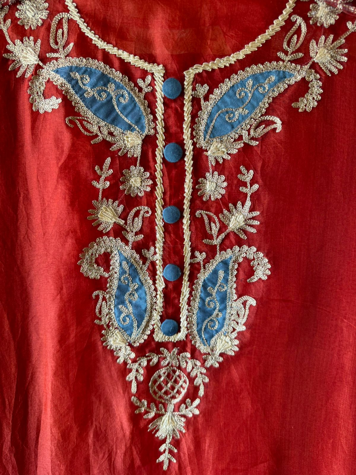 Pure organza Unstitched Kurta