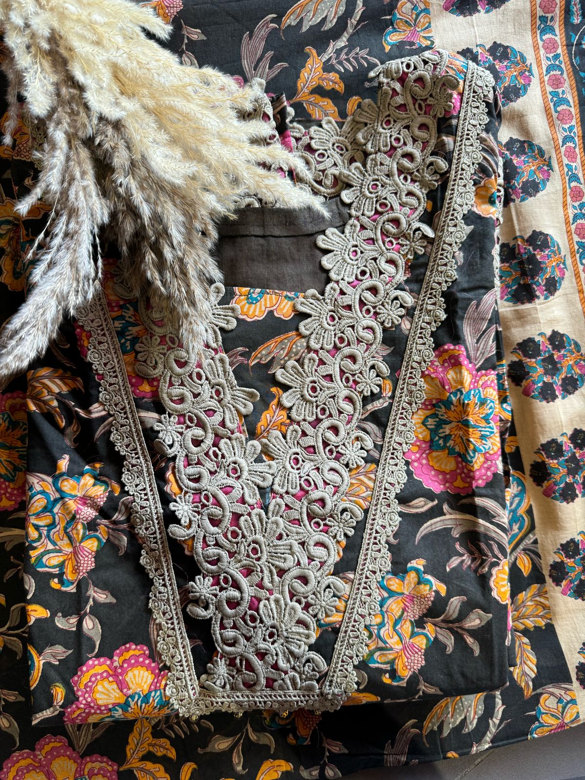 100% Pure organic Cotton suits collection with beautiful Block