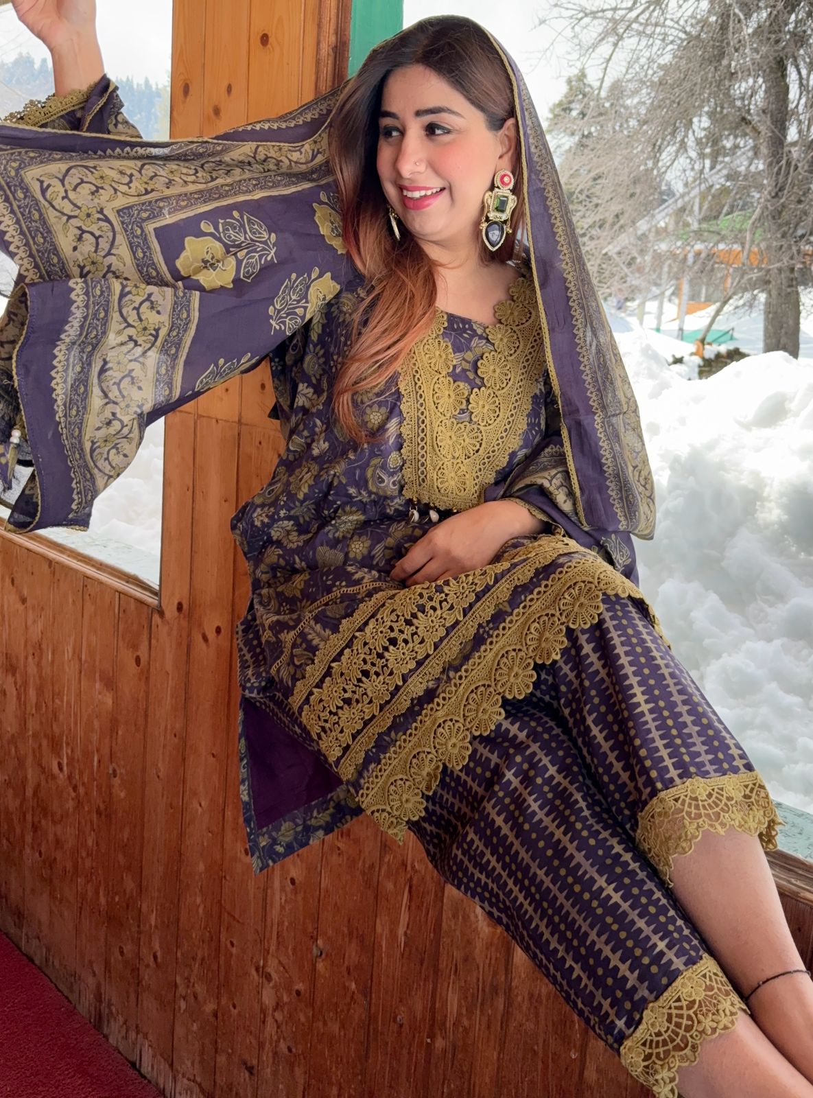 100% Pure organic Cotton suits collection with beautiful Block