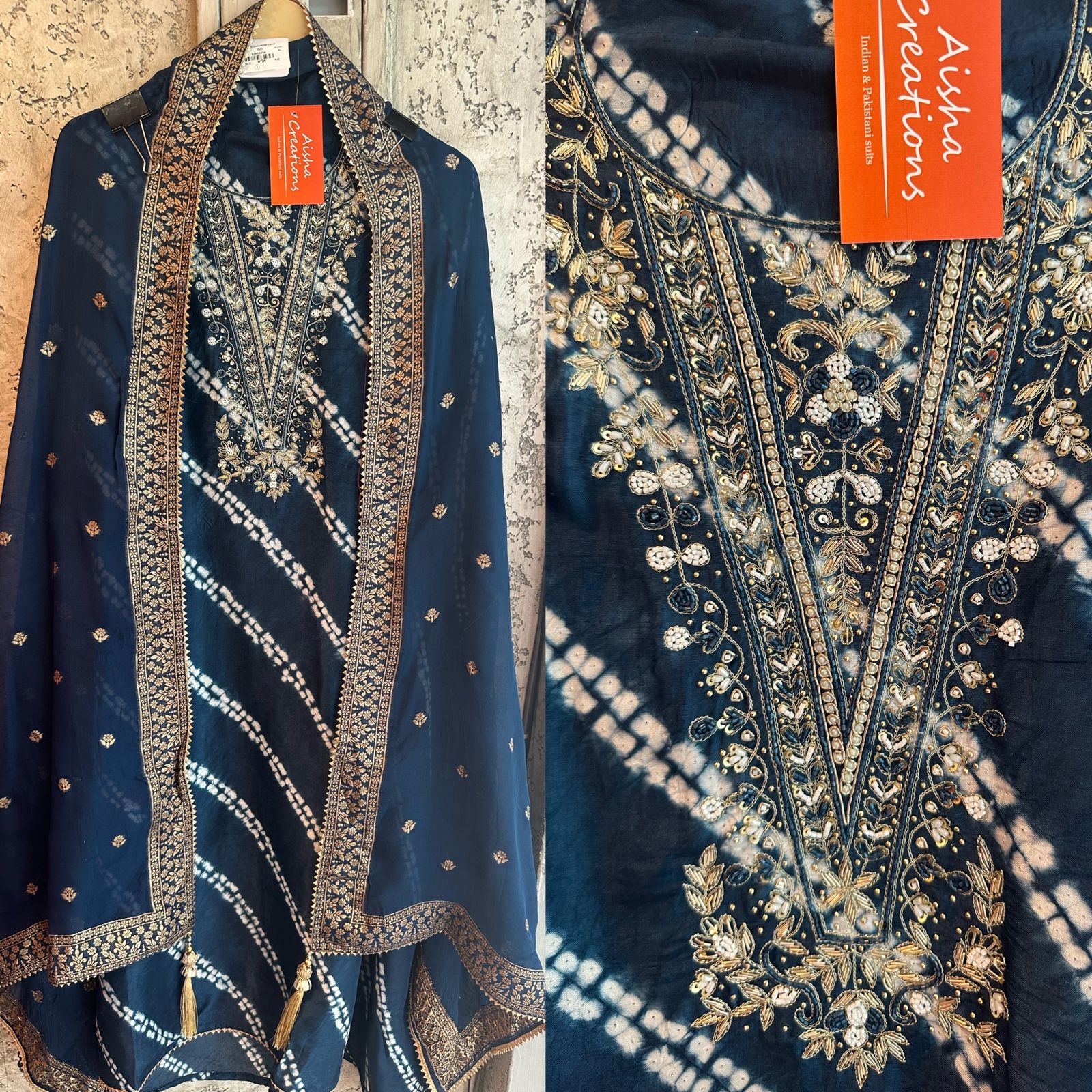 Pure Mulberry Silk Unstitched Tye and dye Bandej Silk Unstitched Shirt