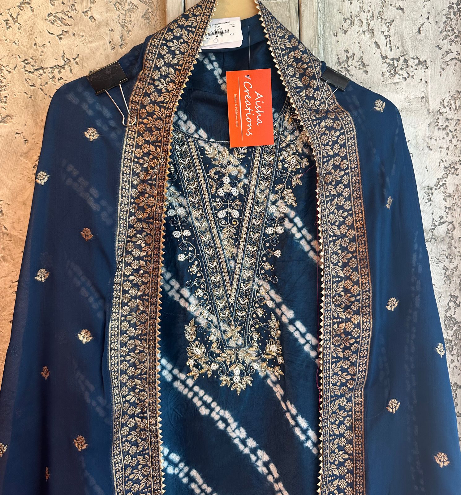 Pure Mulberry Silk Unstitched Tye and dye Bandej Silk Unstitched Shirt