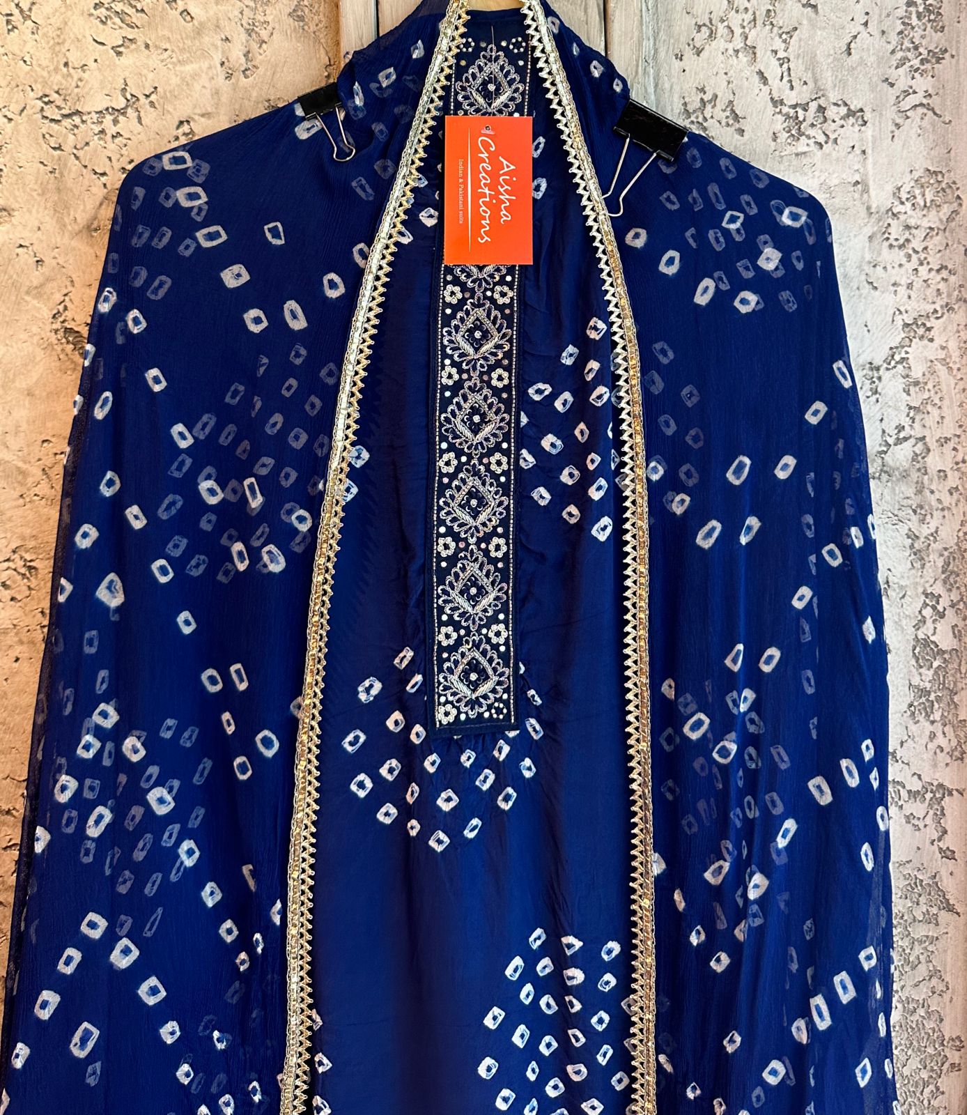 Very beautiful Bandej silk unstitched shirt