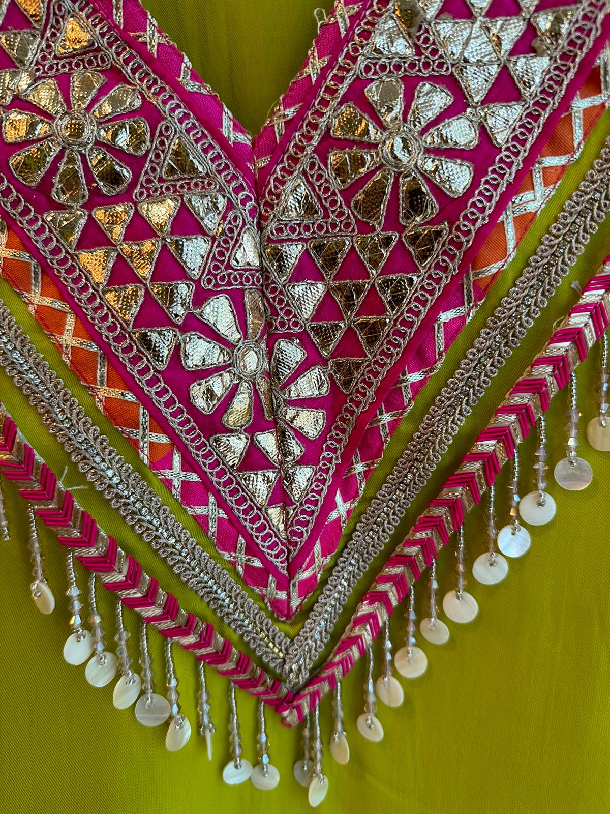 Pure Satin Kaaftan set with gotta laces