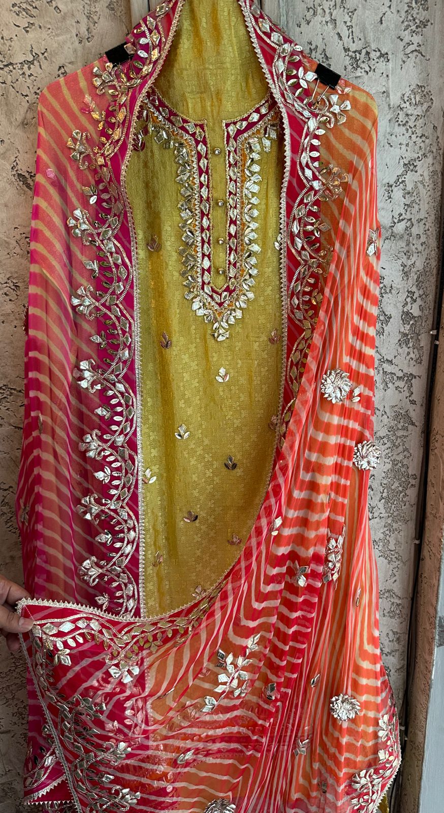 Pure Silk jacquard Unstitched full size shirt