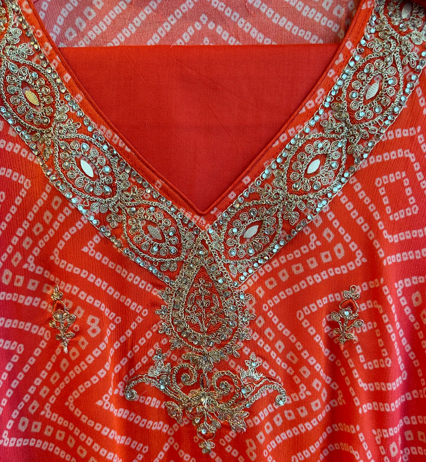 Pure Chinon very bright and nice Digital printed shirt  With very beautiful Dori