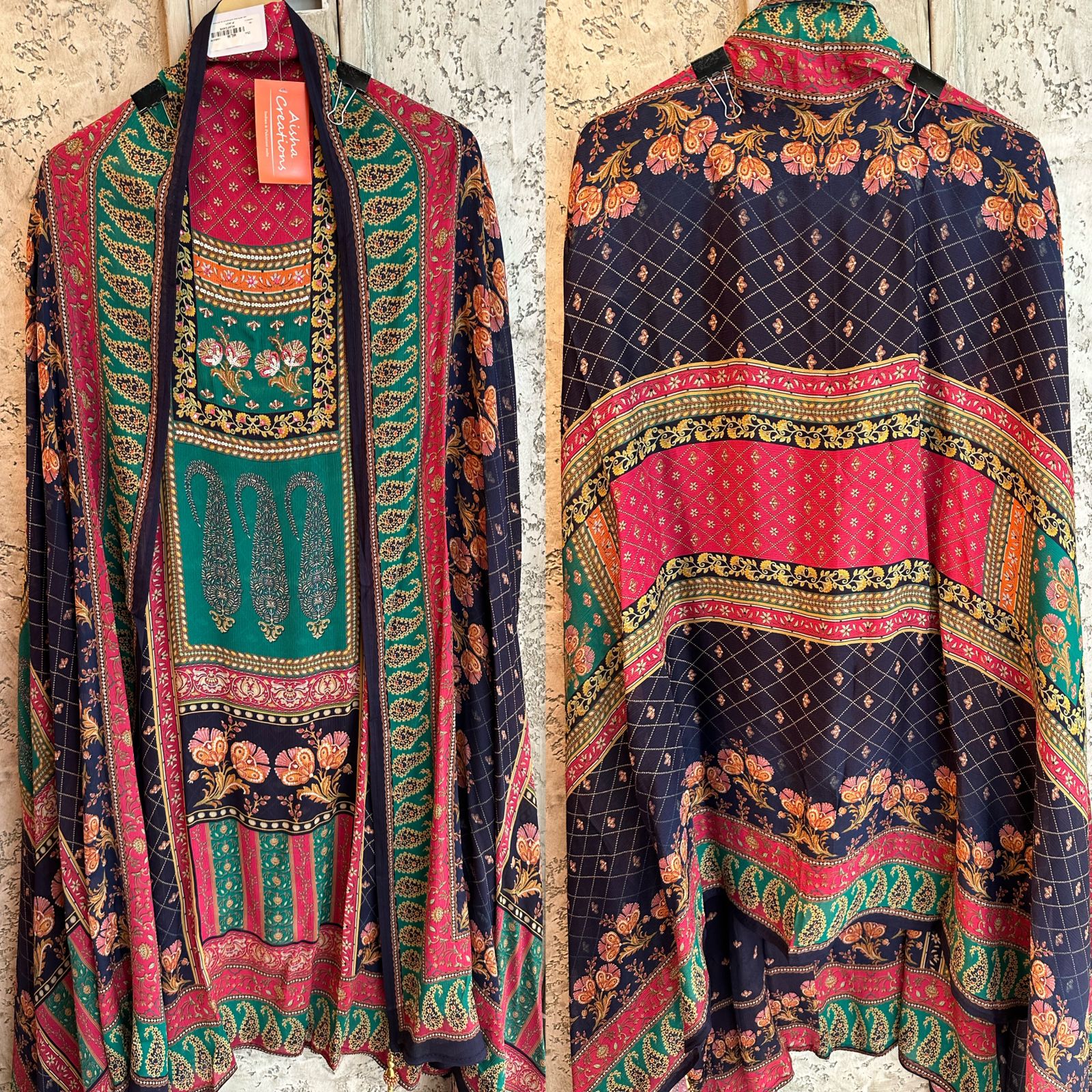 Pure digital Chinon printed suit full size unstitched shirt