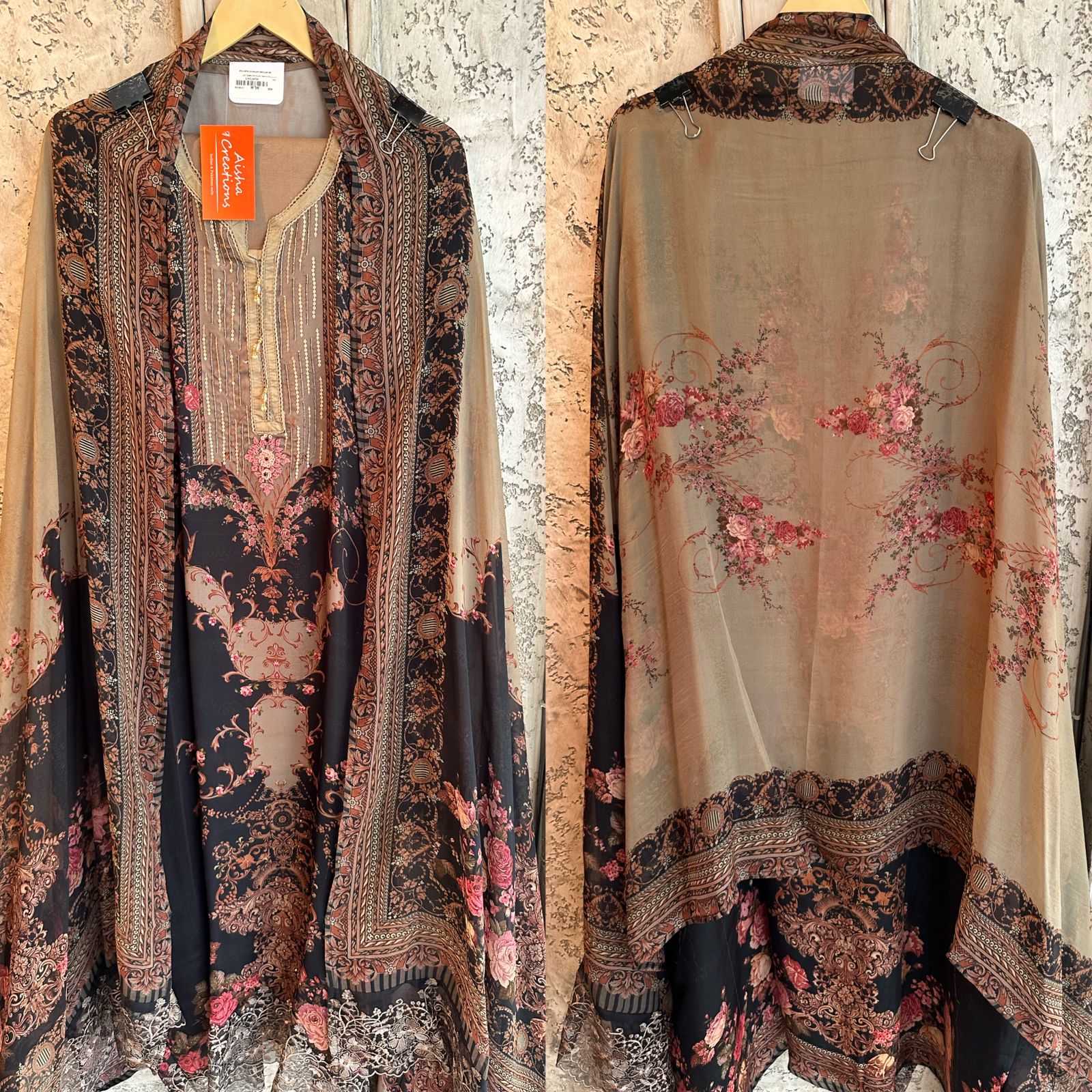 Pure satin silk pakistani digital printed shirt full size unstitched suit