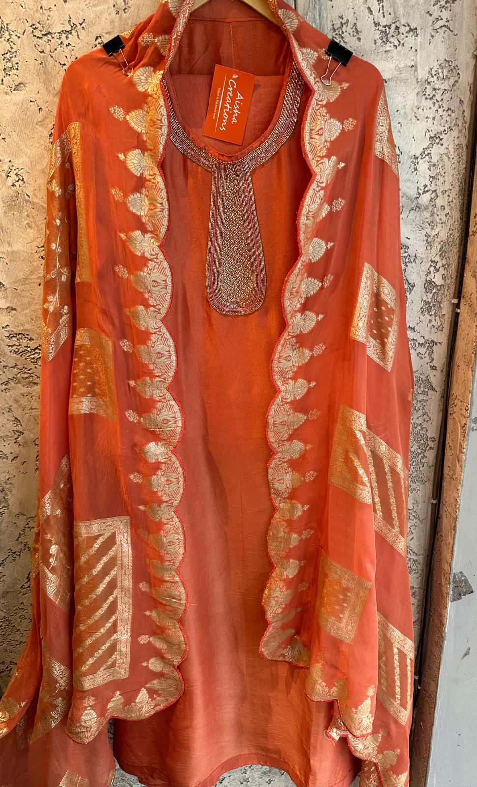 Pure Russian silk unstitched shirt Semi stitched with sleeves made