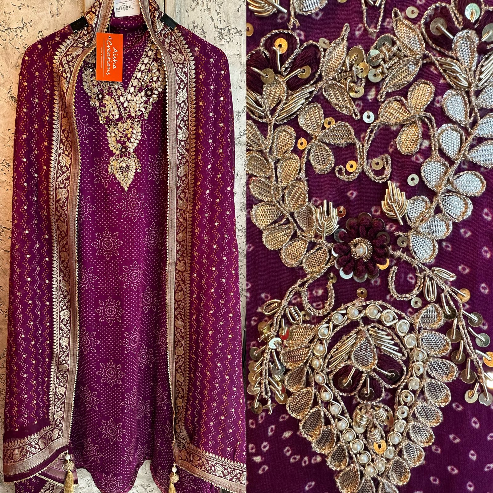 Pure Bandej satin silk unstitched full size shirt Very Flowy and Fine fabric