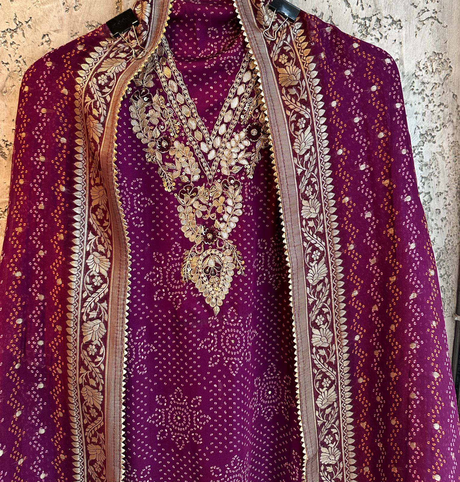 Pure Bandej satin silk unstitched full size shirt Very Flowy and Fine fabric