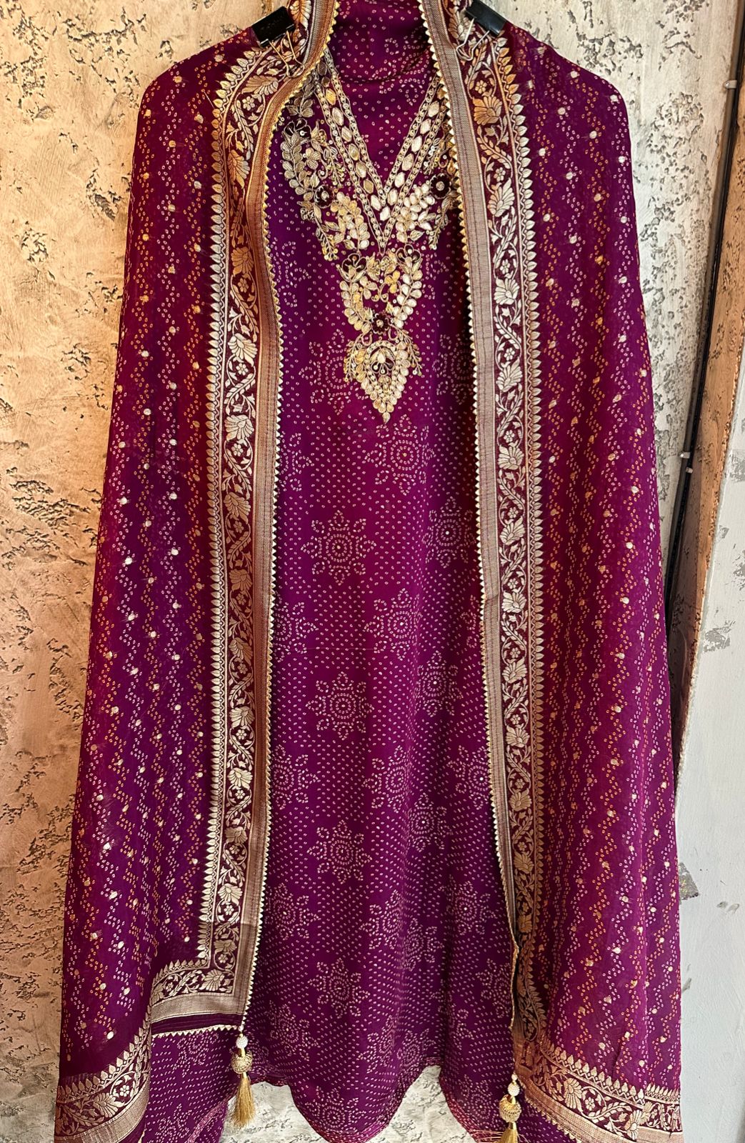 Pure Bandej satin silk unstitched full size shirt Very Flowy and Fine fabric