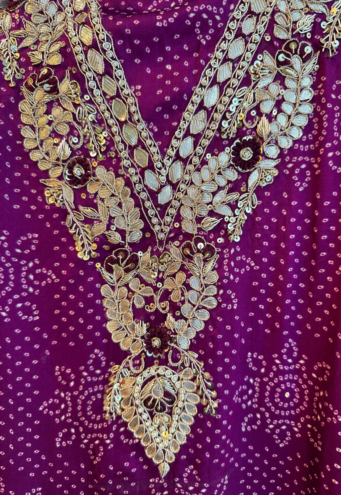 Pure Bandej satin silk unstitched full size shirt Very Flowy and Fine fabric