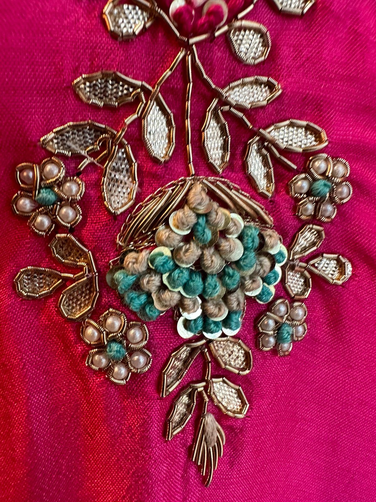 Pure silk plain shirt very simple and smart with a printed neck patti