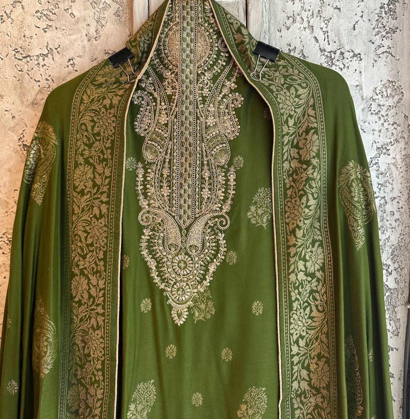 Very warm and soft pashmina unstitched shirt fully weaved