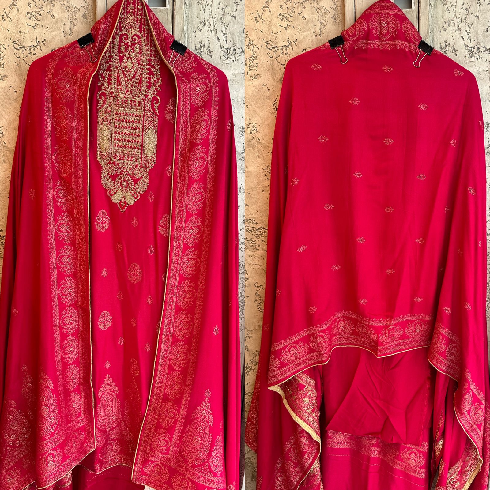 Very warm and soft pashmina unstitched shirt fully weaved