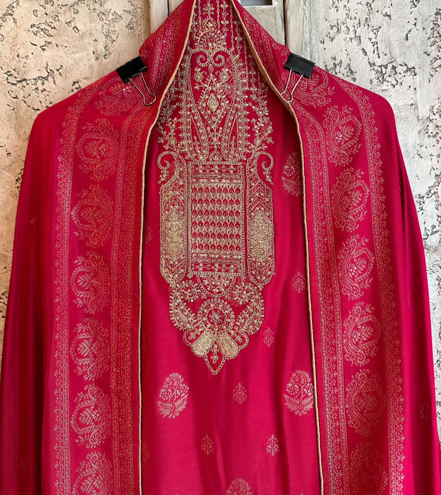 Very warm and soft pashmina unstitched shirt fully weaved