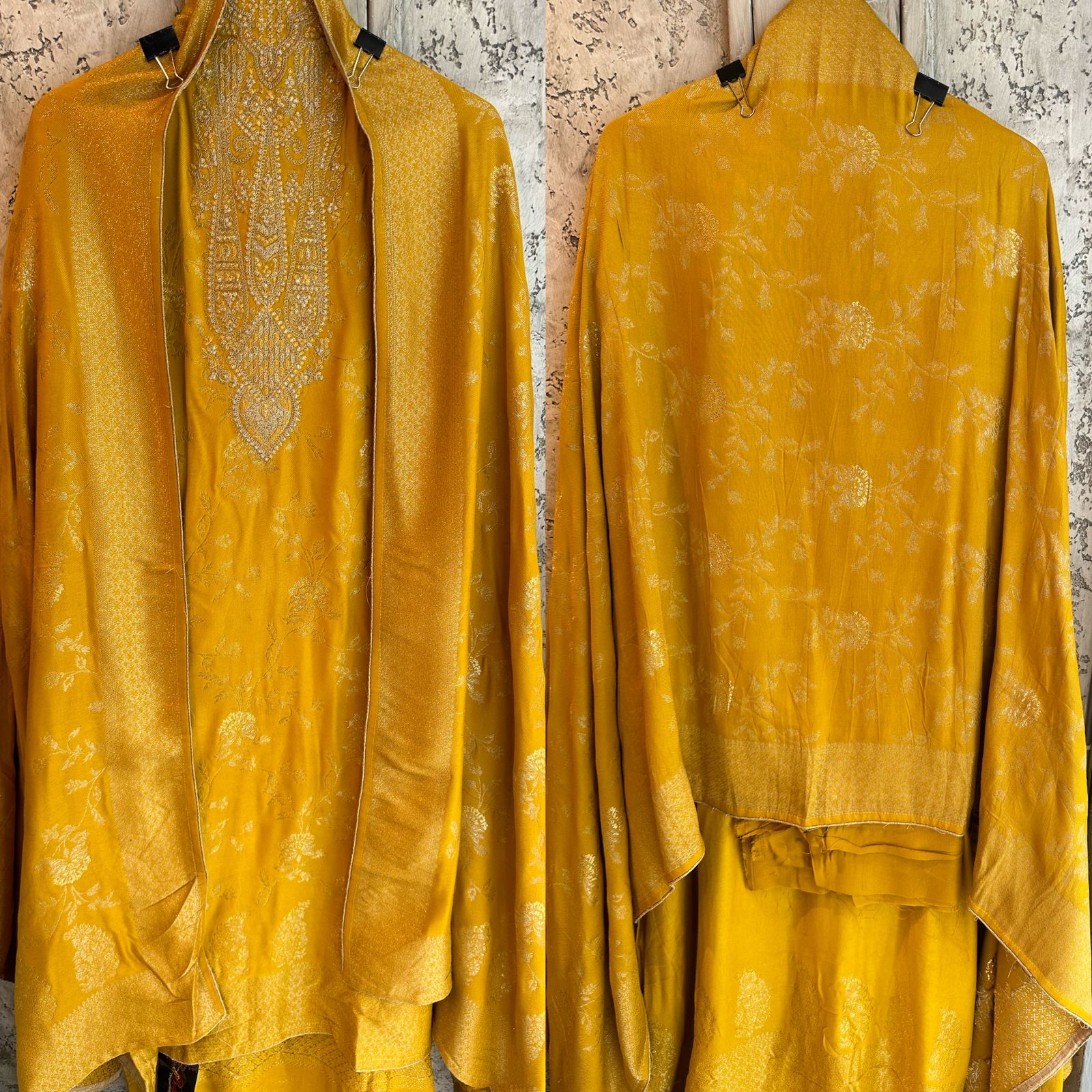 Very warm and soft pashmina unstitched shirt fully weaved