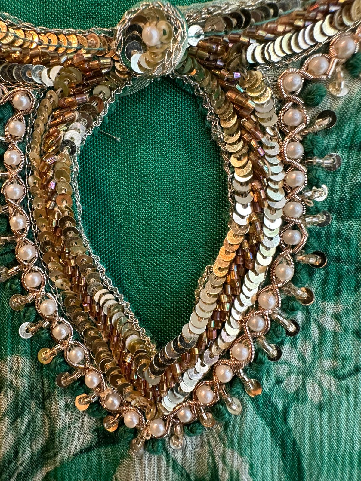 Pure Chinon floral digital printed shirt (Unstitched) with very pretty Neckwork