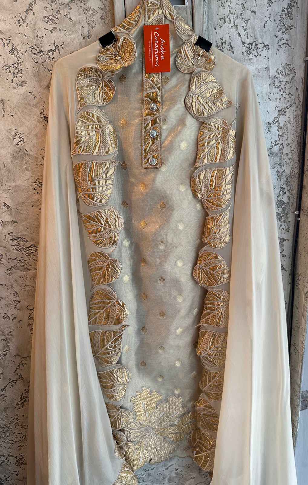 Pure chanderi unstitched shirt with zari weavings