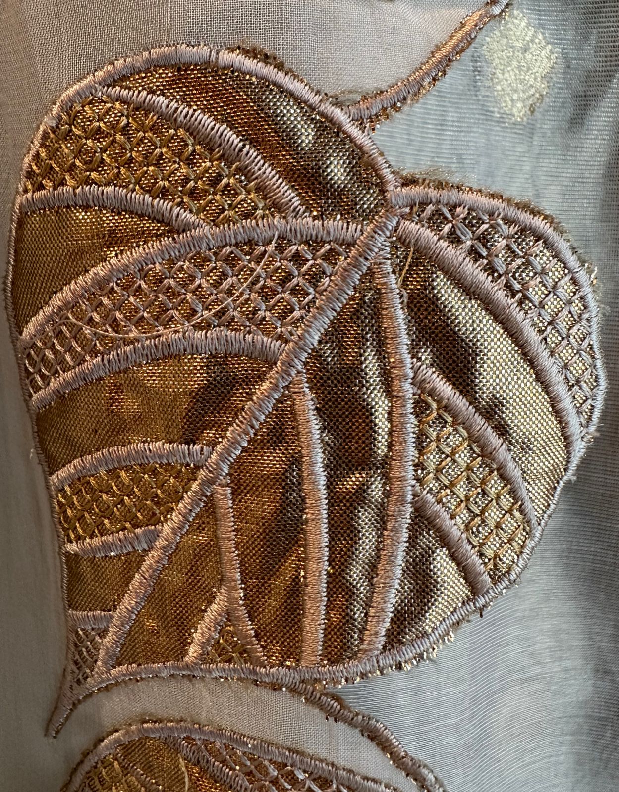 Pure chanderi unstitched shirt with zari weavings