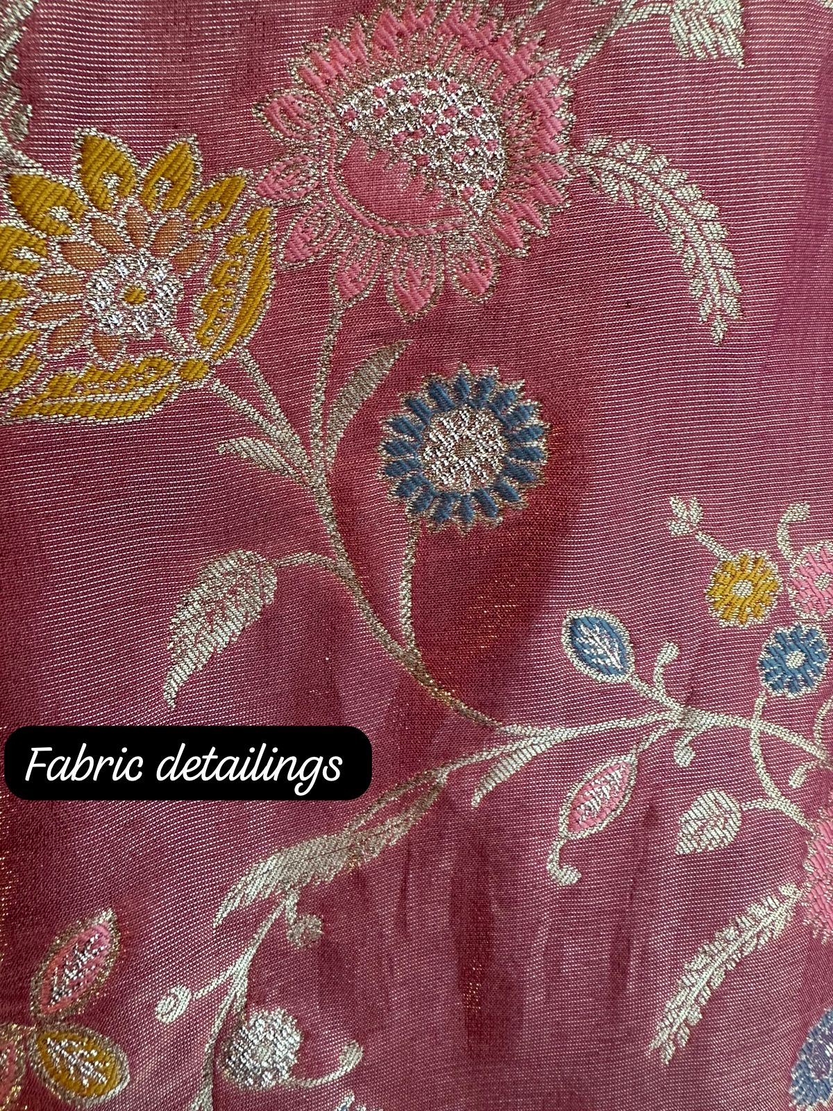 Tissue jacquard fully self weaved banarsi shirt (Unstitched)