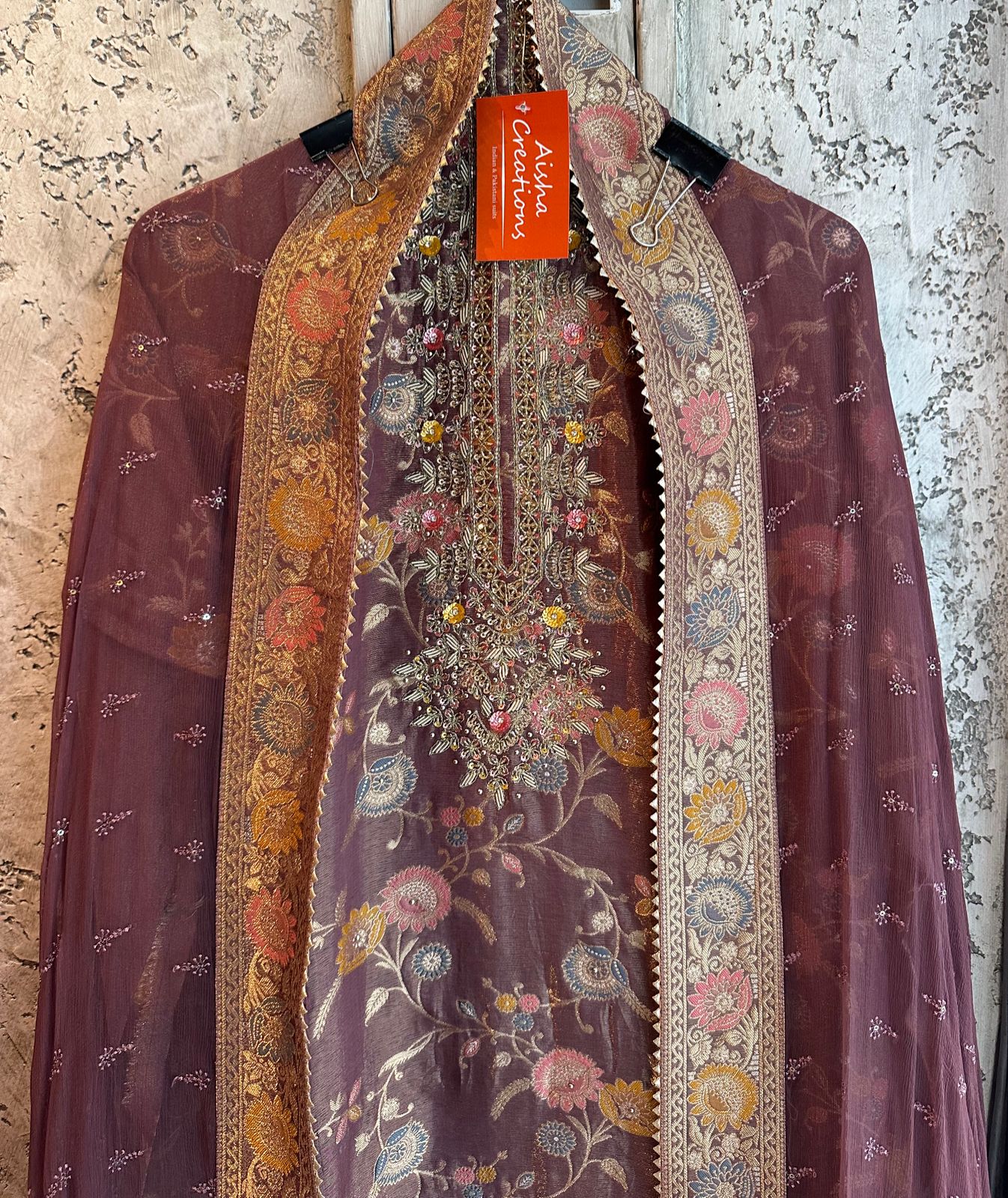 Tissue jacquard fully self weaved banarsi shirt (Unstitched)