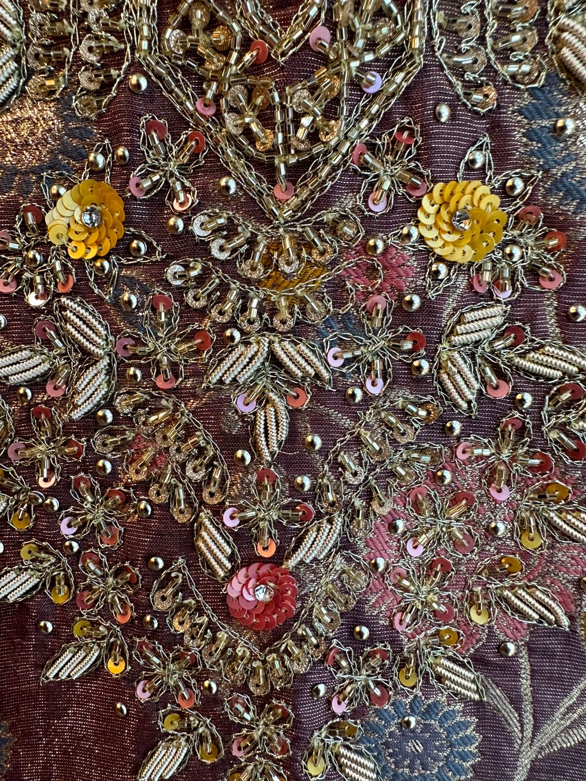 Tissue jacquard fully self weaved banarsi shirt (Unstitched)