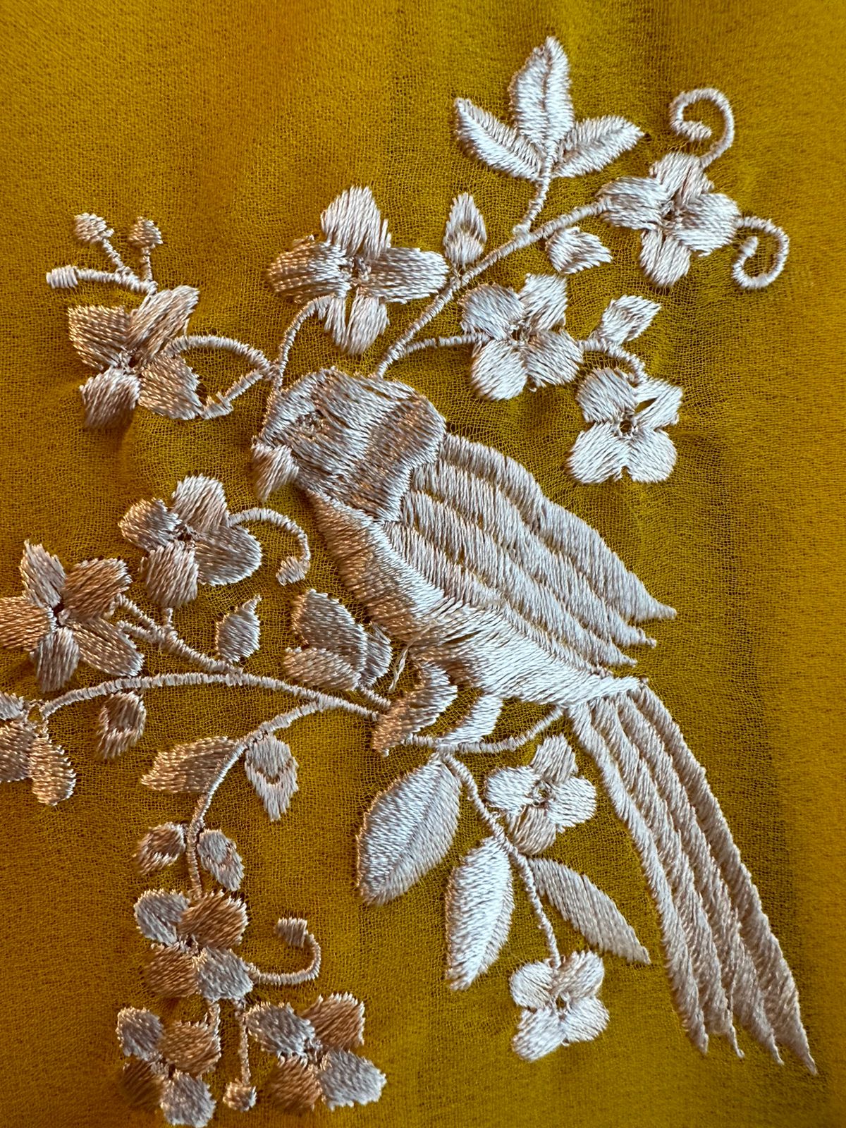 Pure silk shirt Very soft and lightweight (Unstitched shirt) with zari weaving booties and Handwork on the neckline