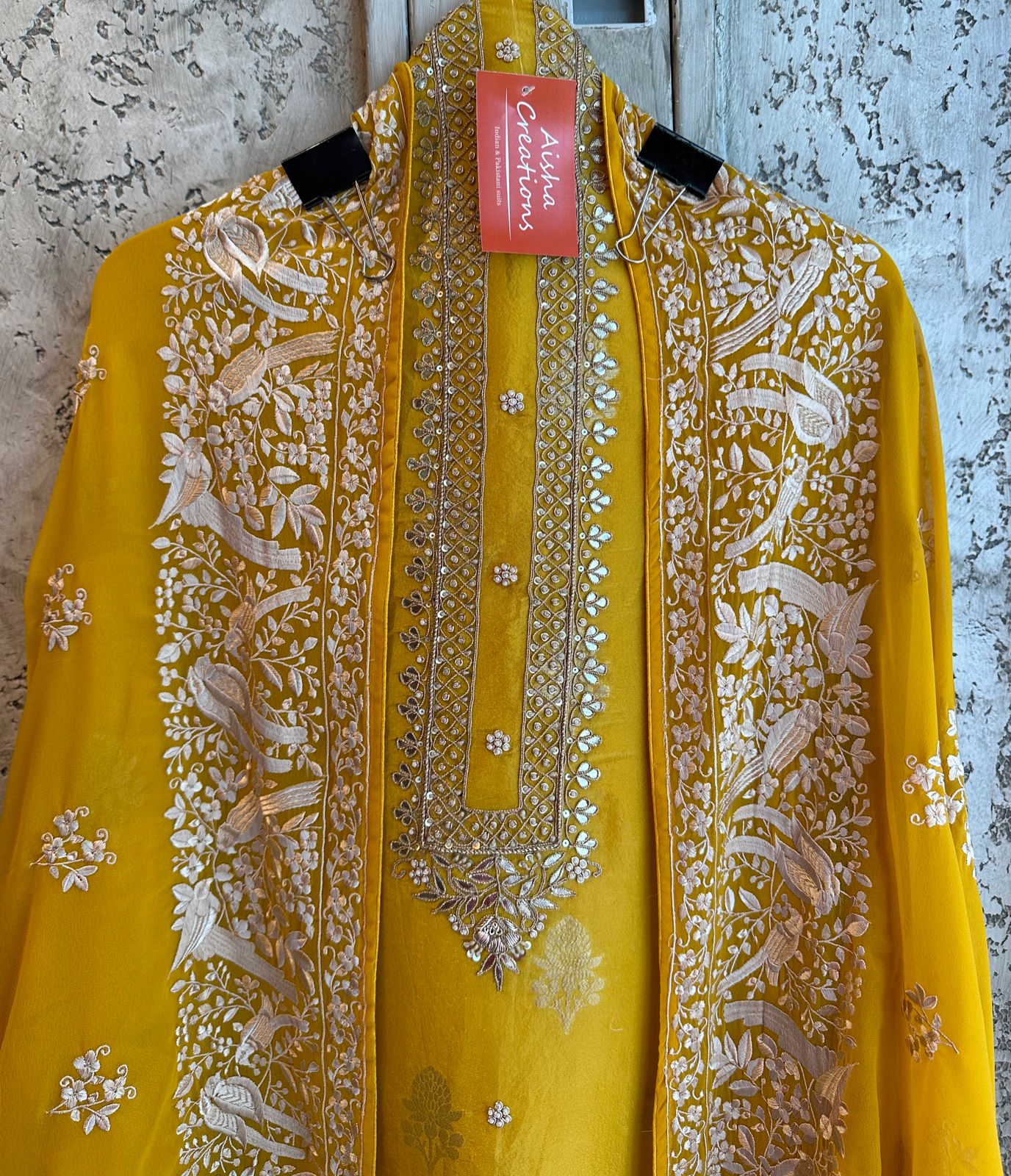 Pure silk shirt Very soft and lightweight (Unstitched shirt) with zari weaving booties and Handwork on the neckline